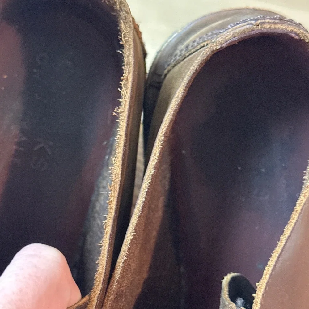 Clarks Originals Desert Trek Mens 10.5 Beeswax Brown Leather Center Seam Shoes